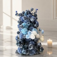Camino de Flores Artificiales Coloridas Personalizadas para Decoración de Pasillos y Mesas de Boda