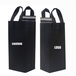 Bolsa Térmica Personalizada para Vino, Bolsa de Reparto de Alimentos Impermeable y Resistente al Aceite, Bolsa Ecológica para Llevar Comida con Diseño de Letras, Bolsa de Tela No Tejida - Product Image 1