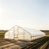 Serre de jardin moderne 25x60 pieds, tente de culture préfabriquée en acier galvanisé, alternative imperméable pour la culture à domicile dans la cour, facilement assemblable