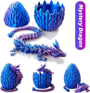 Alta calidad personalizado 3D impreso multicolor dragón chino adornos creativos Huevos de Dragón de cristal