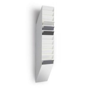 DURABLE-Expositor de pared 1709763060 Flexiboxx 12 A4, tamaño A4, 12 compartimentos, 240x1115x135mm - Product Image 1