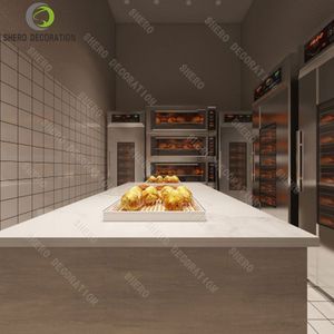 Mostrador de helados de decoración de pastelería moderna Mostrador de exhibición de chocolate Mostrador de panadería - Product Image 3