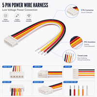 Faisceau de câbles d'alimentation 5 broches 5 conducteurs avec fiche blanche en étain pour équipement électronique basse tension
