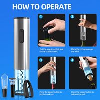 Ouvre-bouteille électrique personnalisé Ouvre-bouteille automatique avec coupe-aluminium Bouchon sous vide Verseur Ouvre-bouteille de vin rechargeable