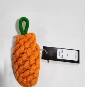 Juguete de perro de yute de algodón amarillo ecológico de alta venta, juguete masticable de cuero indestructible duradero, hueso de mascota sostenible directo de la India - Product Image 3