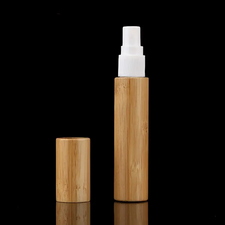 bottle spray real bamboo pump perfume bottle glass 10ml bamboo spray bottle