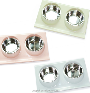 Mangkuk tempat makan hewan peliharaan, mangkuk kucing dobel tinggi baja tahan karat untuk kebutuhan makanan kucing & air - Product Image 6