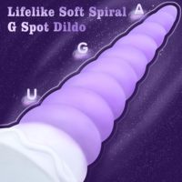 7,68 pouces Dilatateur anal en silicone, Plug anal spiralé, Ventouse puissante et souple, Utilisation mains libres, Étanche, Écologique, Gelance, Jouet pour adultes