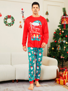 Pyjama de <span class=keywords><strong>Noël</strong></span> Imprimé Père <span class=keywords><strong>Noël</strong></span> pour Toute la Famille, Grandes Tailles, Tenues Assorties Père <span class=keywords><strong>Mère</strong></span> Enfants Chien - Product Image 4