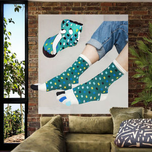 Calcetines deportivos de media pantorrilla para hombre al por mayor, de algodón, con cinco dedos separados, para correr, antibacterianos, para otoño - Product Image 2