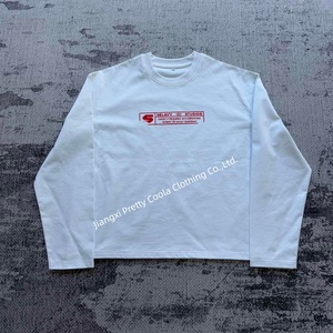 MT1345 T-shirt personalizzata 100% cotone a <span class=keywords><strong>maniche</strong></span> <span class=keywords><strong>lunghe</strong></span>, con spalle scese, girocollo, stampa serigrafica, T-shirt oversize da <span class=keywords><strong>uomo</strong></span> - Product Image 2