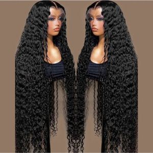 วิกผมหยิก13X6ความหนาแน่นสูง HD คลื่นใสสำหรับผมมนุษย์เกรด12A 30-40นิ้ววิกผมหยิก13X4น้ำลึกความหนาแน่น250 - Product Image 1