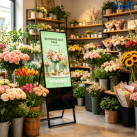 Pantalla Digital Comercial HRAY de 49 Pulgadas, Relación de Contraste de 350 a 700 Nits, Pantalla Publicitaria 4K para Floristería, OEM Personalizado