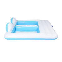 Plateforme flottante gonflable en PVC OEM la plus vendue, radeau de fête aquatique multi-personnes, épaissi et anti-fuite