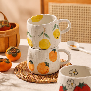 New Arrival Handmade Strawberry <b>Ceramic</b> Coffee <b>Mug</b> Fruit <b>Ceramic</b> <b>Mug</b> and Plate - Product Image 3