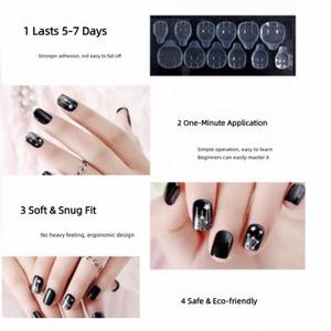 Uñas Postizas Hechas a Mano al por Mayor, Material ABS de Alta Calidad, Diseños Cuadrados y Almendrados, Surtidos Aleatoriamente, Precio de Fábrica - Product Image 6