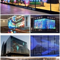 Offre Spéciale P6.25 P8 P10 Fenêtre d'écran LED d'intérieur flexible transparente avec film LED adhésif
