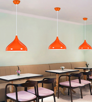 Nordique Simple Macaron Couleur Lustres LED Lampe Suspendue Multicolore Cuisine Café Tête Unique Pendentif Lumière