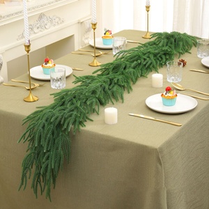 <span class=keywords><strong>Guirlande</strong></span> de <span class=keywords><strong>guirlande</strong></span> de faux pin réaliste de noël 6ft /9ft pour la décoration de la maison de noël escalier intérieur garde-corps cheminée à l'extérieur - Product Image 3