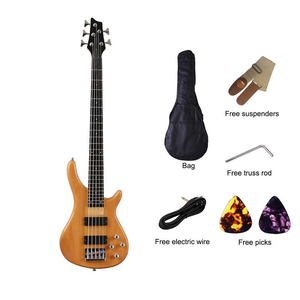 HUASHENG – <span class=keywords><strong>guitare</strong></span> basse basse à 5 cordes de 43 pouces, OEM ODM, Kit de <span class=keywords><strong>guitare</strong></span> Active Okume solide, nouvel arrivage - Product Image 1