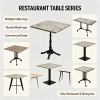 Ensemble table et chaises rondes en bois massif XY, modernes et durables, pour restaurants et cafés