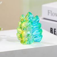 Ornements de renard à neuf queues en cristal transfrontalier créatif Petits cadeaux de bureau attirant la richesse-Vente en gros