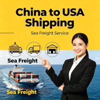 Fret maritime en conteneur LCL avec DDP, transit de 15 à 25 jours de la Chine vers les États-Unis pour les grandes quantités de marchandises Amazon FBA