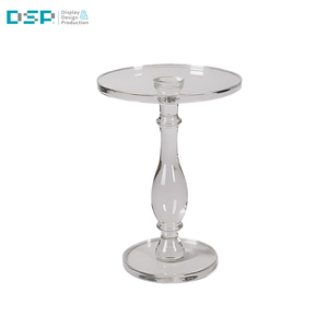 DSP Vietnam usine personnalisé moderne acrylique de haute qualité minimaliste décoration de la maison transparente petite table d'appoint ronde - Product Image 3