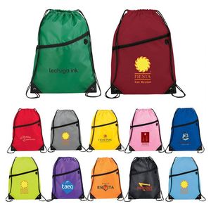 Promotional Custom Printing Logo Gym Draw <b>String</b> Backpack Sports Waterproof Nylon Polyester Drawstring <b>Bag</b> With Zipper - Product Image 3