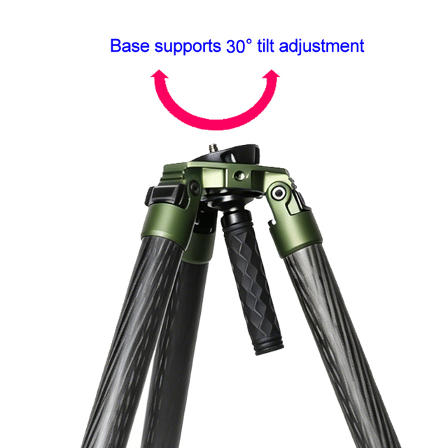 Heavy Duty Carbon Fiber Tripod for Long Lens Cano Camera ,With Hunting Clamp Carbon Tripod ,Max Load 100kgs/220lbs