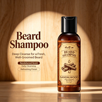 Shampooing pour barbe parfumé pour hommes, lavage nourrissant pour barbe, nettoyant anti-démangeaisons, produit de soin quotidien pour la barbe