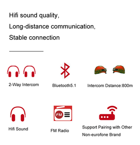 Eurofone nhà máy mới đến 2 cách âm thanh Interphone tai nghe với <span class=keywords><strong>FM</strong></span> Radio/âm nhạc chia sẻ BT xe máy Mũ bảo hiểm <span class=keywords><strong>intercom</strong></span> - Product Image 3