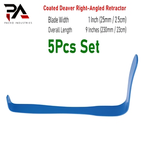 Rétracteur de Deaver allemand non conducteur, recouvert, réutilisable, 9 pouces, lame de 1 pouce, à angle droit, électrochirurgical, pour chirurgie abdominale - Product Image 3