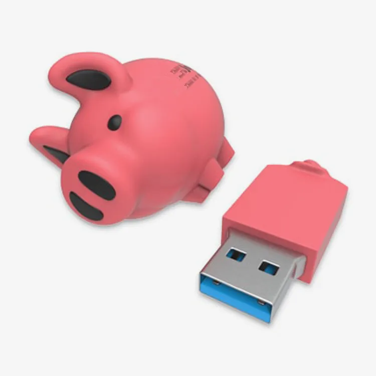 Pendrive 64GB यूएसबी फ्लैश ड्राइव मिनी पशु 2.0 मेमोरी स्टिक प्यारा खरगोश सुअर टाइगर पेन ड्राइव 32gb 16gb मेमोरी यूएसबी