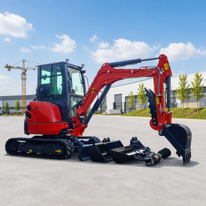 Mini-excavatrice 3,5 tonnes, 2 tonnes, 1 tonne, moteur Kubota EPA, pour jardin, ferme, usage domestique, prix des mini-excavatrices, mini-excavatrice sur chenilles - Product Image 1