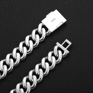 Tùy Chỉnh Vvs Moissanite Cuba Liên Kết Vòng Cổ Iced out Hip Hop Phong Cách Vàng Trắng 925 Bạc Cuba Chuỗi Người Đàn Ông Tốt Đồ Trang Sức - Product Image 2