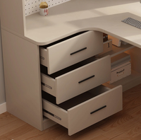 Bureau d'angle en forme de L portable avec étagère, bureau d'ordinateur, bureau d'écriture, table de maquillage pour la chambre à coucher