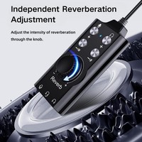 Carte son portable avec effets vocaux et 16 bits 48 kHz |   Sortie double casque pour jeux, suppression du bruit, son surround virtuel 7.1