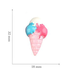 Hot Sale New Fake Miniatur Eistüte Harz Charms Schlüssel ring Schlüssel bund Zubehör - Product Image 5