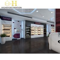Perlengkapan Display Toko Kosmetik, Meja Pajang Kosmetik, Showcase Kosmetik Geometris Heksagonal