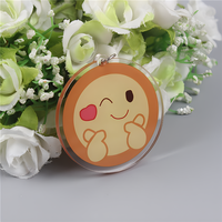 Transparent personnalisé acrylique porte-clés porte-clés en plastique en vrac accessoire mignon porte-clés pas de quantité minimale de commande en gros pas cher Anime époxy paillettes