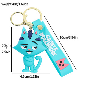 Nuevo Llavero <span class=keywords><strong>de</strong></span> Gel <span class=keywords><strong>de</strong></span> Silicona con Diseño <span class=keywords><strong>de</strong></span> Anime <span class=keywords><strong>de</strong></span> Gabby's Dollhouse, Gato Sirena, Colgante para Bolso - Product Image 5