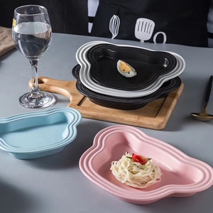 Piatto ovale in porcellana stampato piatti da portata in ceramica monouso <span class=keywords><strong>antipasto</strong></span> e piatti a Buffet per uso domestico e ristorante - Product Image 3