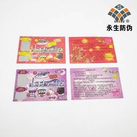 Carte à gratter promotionnelle en papier d'art, impression recto-verso, pour loterie