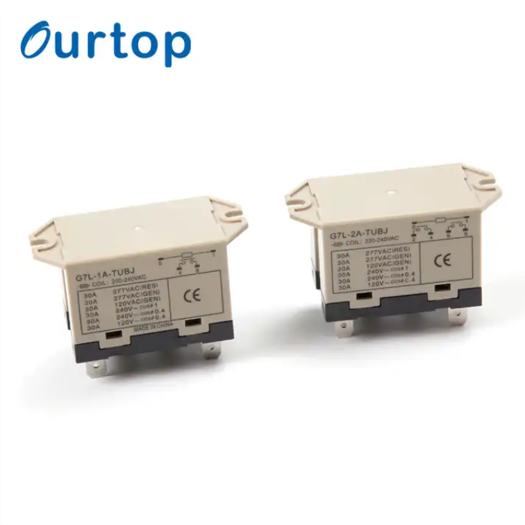 G7L-1A-TUBJ AC Compressor Controller Relay – 30A, 200-240VAC, Flame-Retardant PC Housing, CE Certified