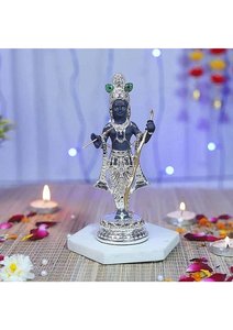 Silver Plated Ram Lala Idol Lord Shri Ram <b>Religious</b> <b>Statue</b> for Puja Home Temple Ayodhya Inspired Decor Gifting Item - Product Image 2