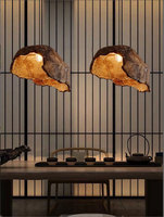 Suspension lumineuse Wabi Sabi japonaise pour restaurant, bar, comptoir, salon de thé, café – Design artistique et créatif avec lampes Lotus épanouies