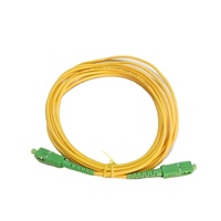 Kabel serat optik FTTH patch cord 1m 2m 3m 0.9mm hijau konektor sc apc OLT ONU EDFA