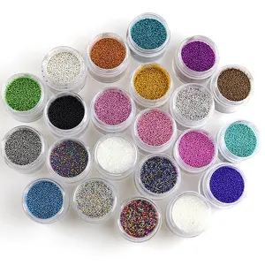 Schöne Glasperlen Stereo skopische Kaviar perlen Maniküre 3d Nagel dekore Ball Glitter