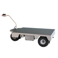 Chariot à plateforme motorisé robuste 1000 kg, moteur électrique 1200 W, chariot de transport industriel à plateau plat, chariot logistique